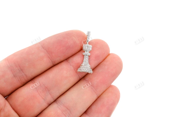 0.75CTW Queen Chess Piece Hip Hop Pendant  customdiamjewel   