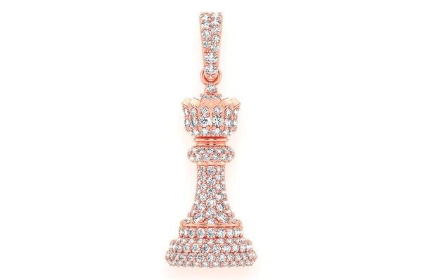 0.75CTW Queen Chess Piece Hip Hop Pendant  customdiamjewel   