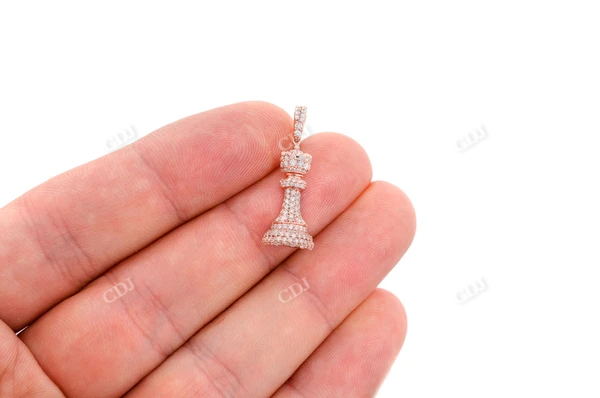 0.75CTW Queen Chess Piece Hip Hop Pendant  customdiamjewel   