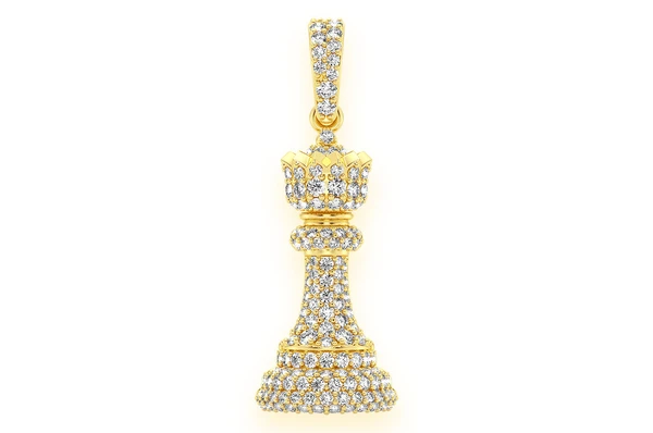 0.75CTW Queen Chess Piece Hip Hop Pendant  customdiamjewel   