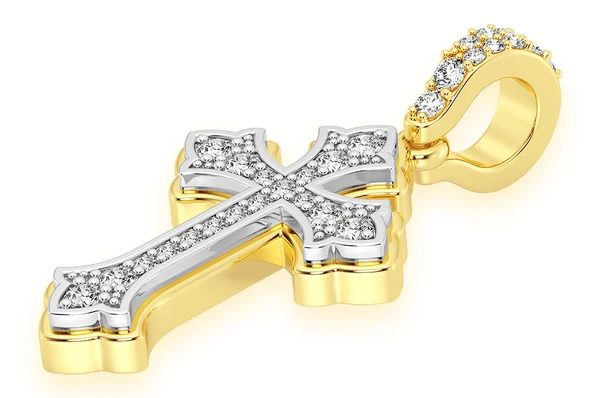 0.25CTW Rounded Cross Pendant  customdiamjewel   