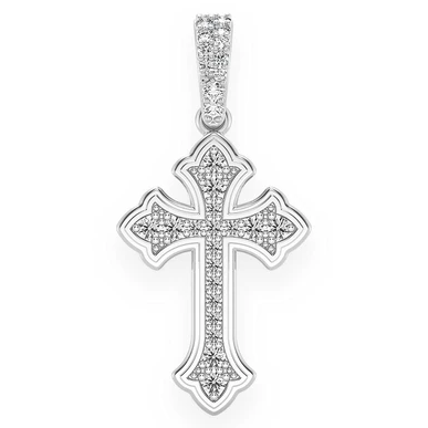 0.25CTW Rounded Cross Pendant  customdiamjewel   