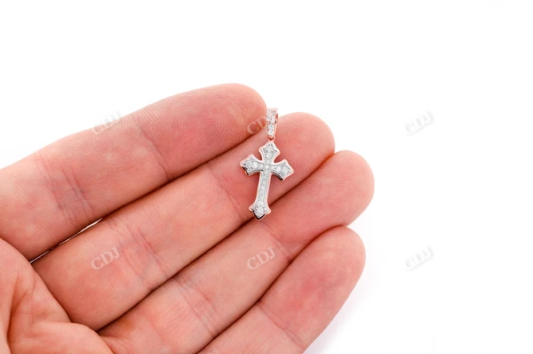 0.25CTW Rounded Cross Pendant  customdiamjewel   