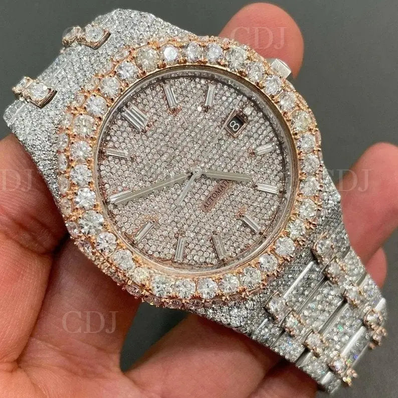 Luxury Ice Out Moissanite Diamond Watch customdiamjewel