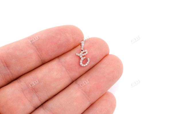 0.20CTW Painter Letter E Pendant  customdiamjewel   