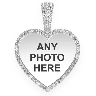 1.25CTW Heart Photo Pendant  customdiamjewel   