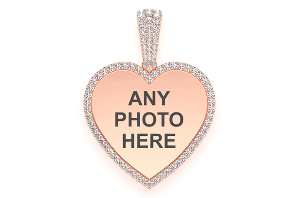 1.25CTW Heart Photo Pendant  customdiamjewel   