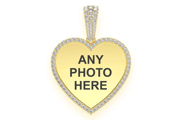 1.25CTW Heart Photo Pendant  customdiamjewel   