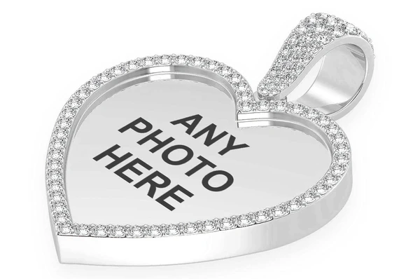 1.25CTW Heart Photo Pendant  customdiamjewel   