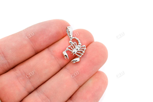 Mini Solid Scorpion Pendant  customdiamjewel   