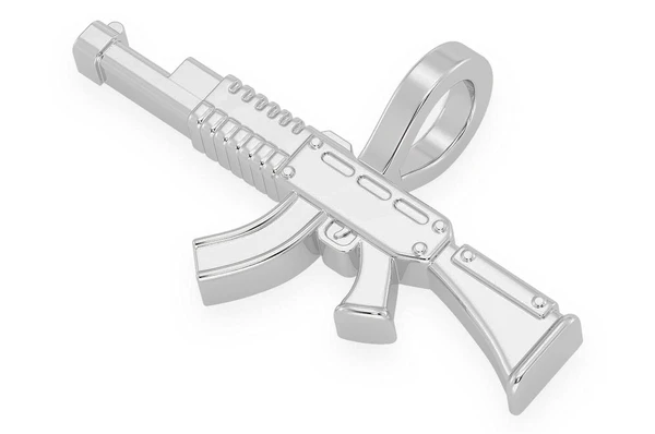 Solid AK47 Gun Pendant  customdiamjewel   