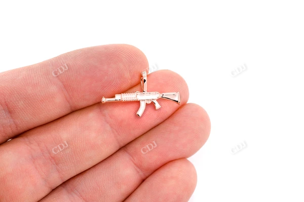 Solid AK47 Gun Pendant  customdiamjewel   