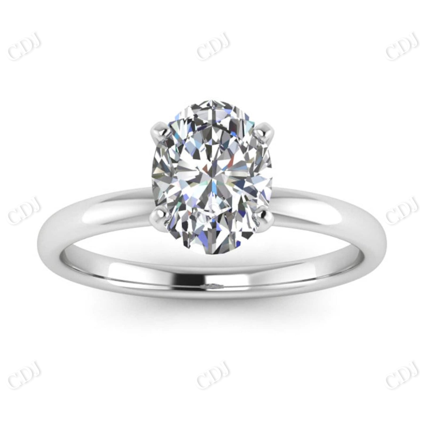 White Gold Cushion Moissanite Halo Ring  customdiamjewel 10 KT White Gold VVS-EF