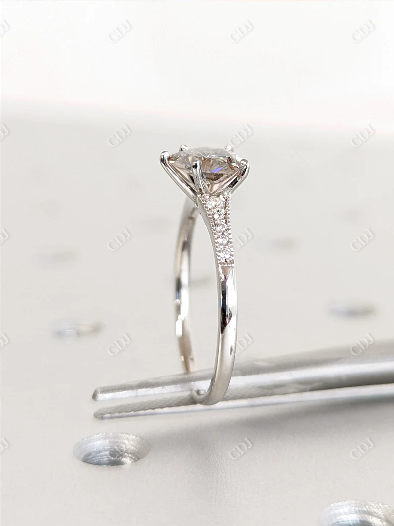 1.5CT Heart Shaped Moissanite Engagement Ring  customdiamjewel   