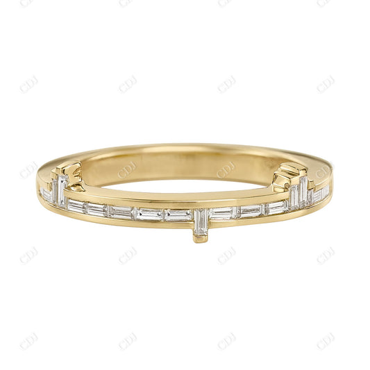 0.25ctw Pixel Lab Grown Diamond Baguette Wedding Band  customdiamjewel 10KT Yellow Gold VVS-EF