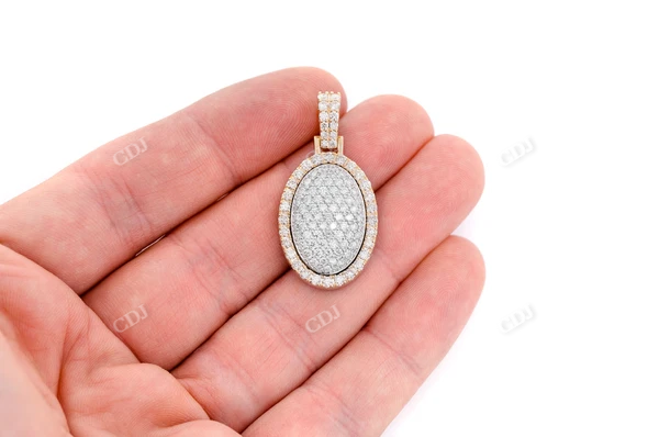 2.60CTW Oval Pillow Pipe Pendant  customdiamjewel   