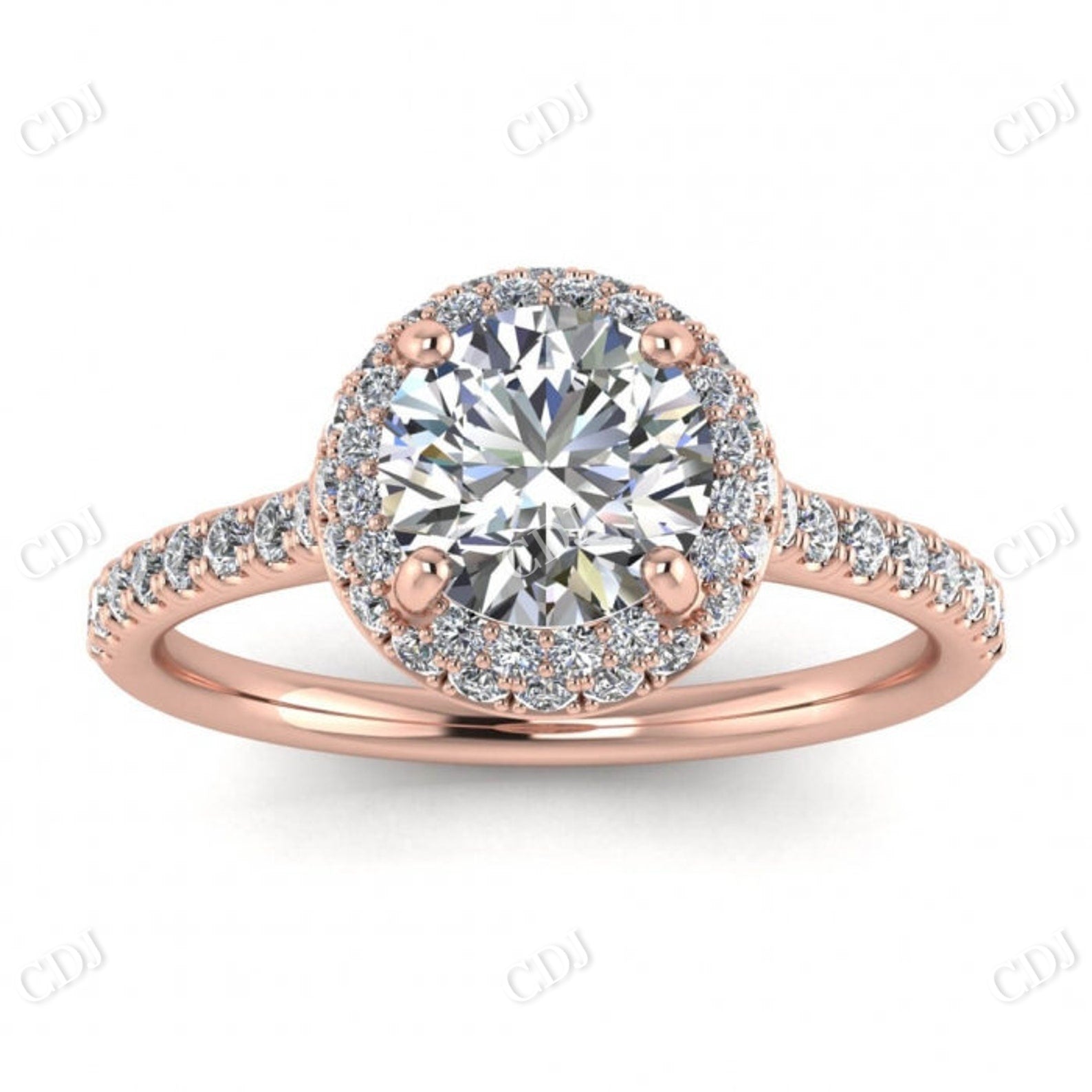 White Gold Double Halo Cushion Moissanite Engagement Ring  customdiamjewel   