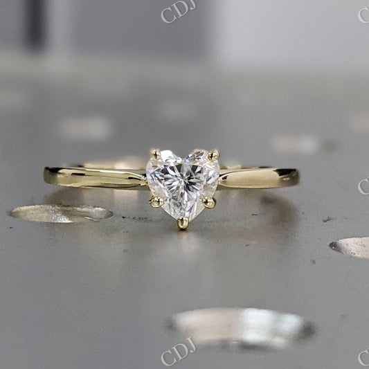 Solitaire Heart Cut Moissanite Engagement Ring  customdiamjewel 10 KT Yellow Gold VVS-EF