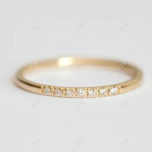 0.05CTW Round Cut Diamond Weeding Band  customdiamjewel 10KT Yellow Gold VVS-EF