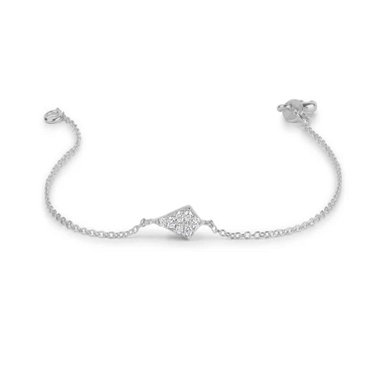 Pave Natural Diamond 14K Solid Gold Dainty Bracelet  customdiamjewel 10 KT Solid Gold White Gold VVS-EF