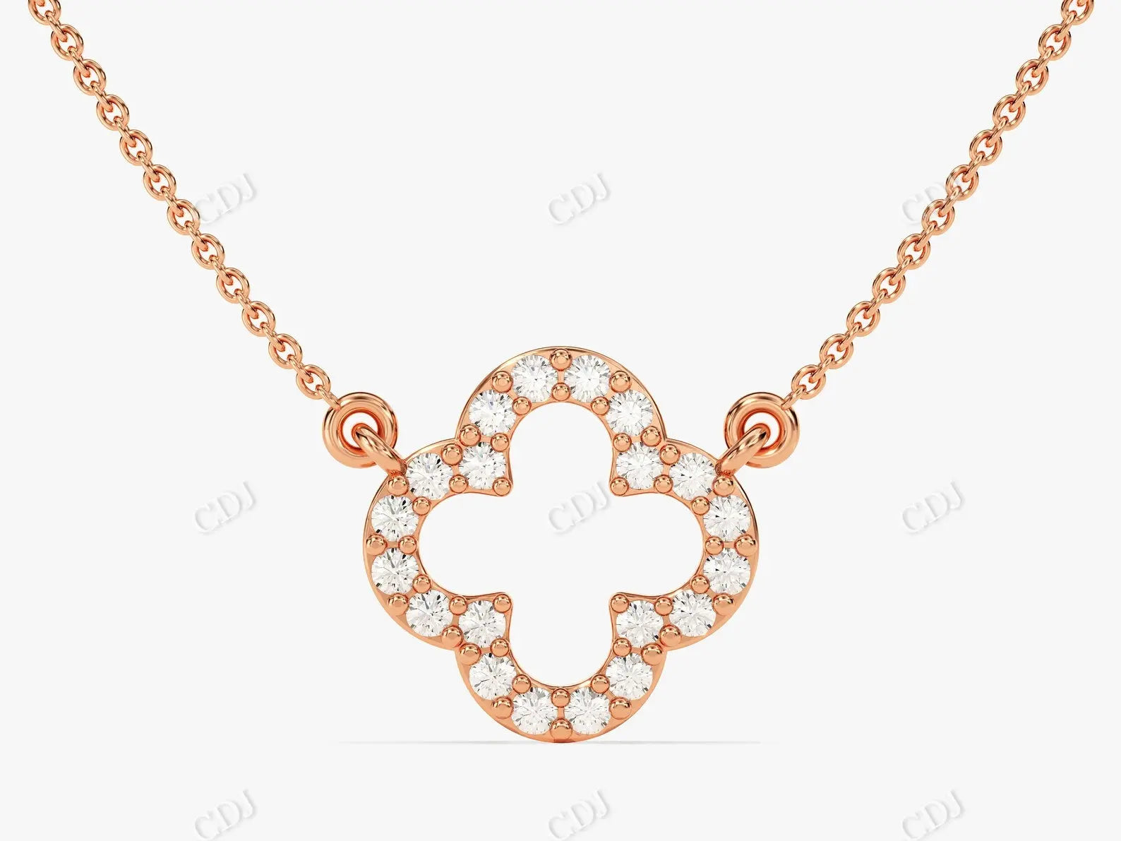 0.30CTW Moissanite Clover Necklace  customdiamjewel   