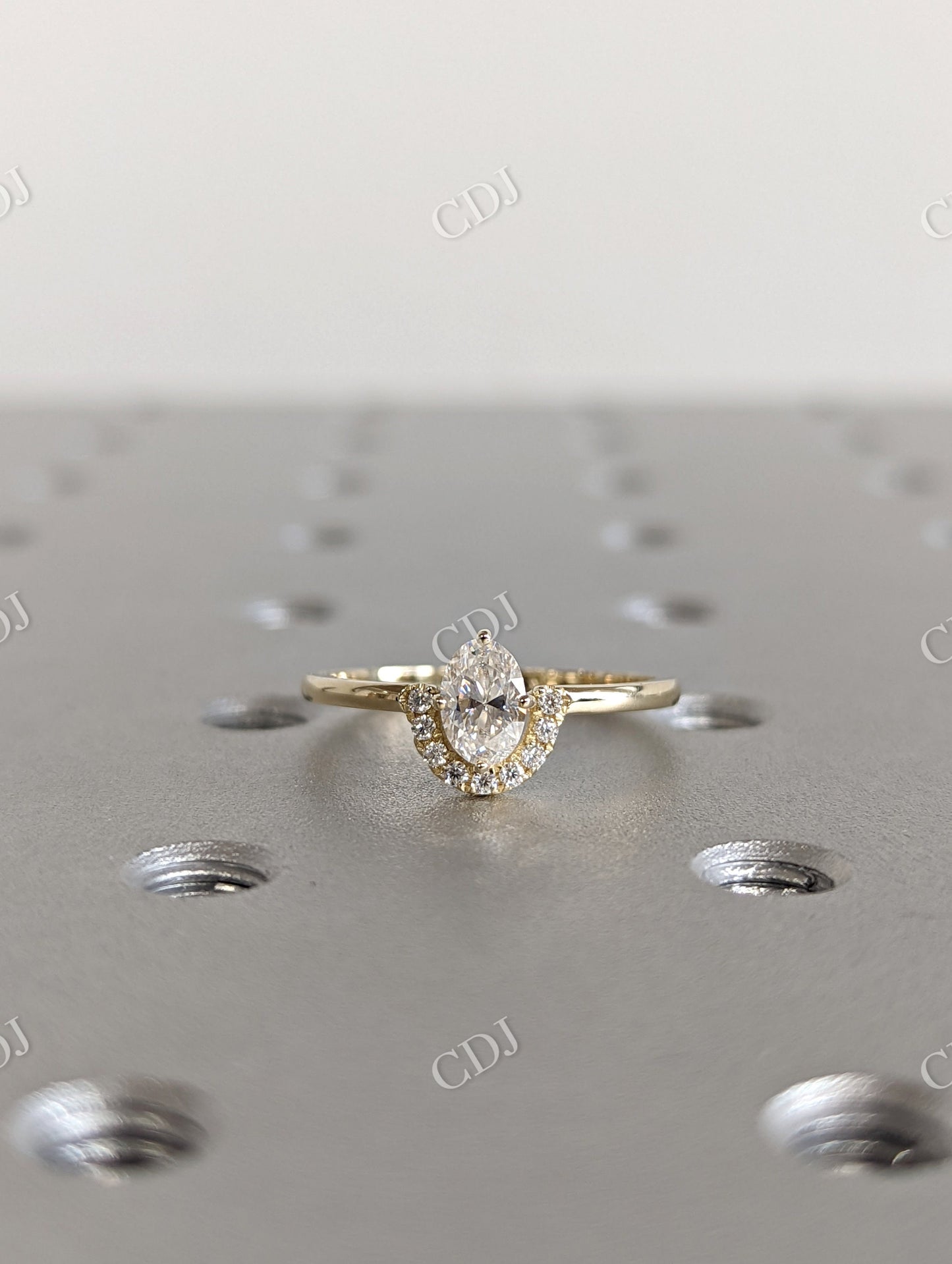 Unique Oval Cut Moissanite Engagement Ring  customdiamjewel   