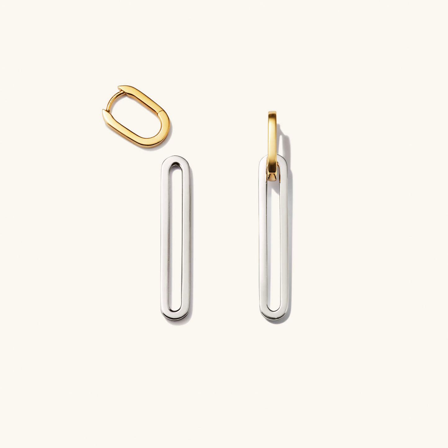 Harris Two Tone Convertible Link 14K Gold Earring  customdiamjewel   