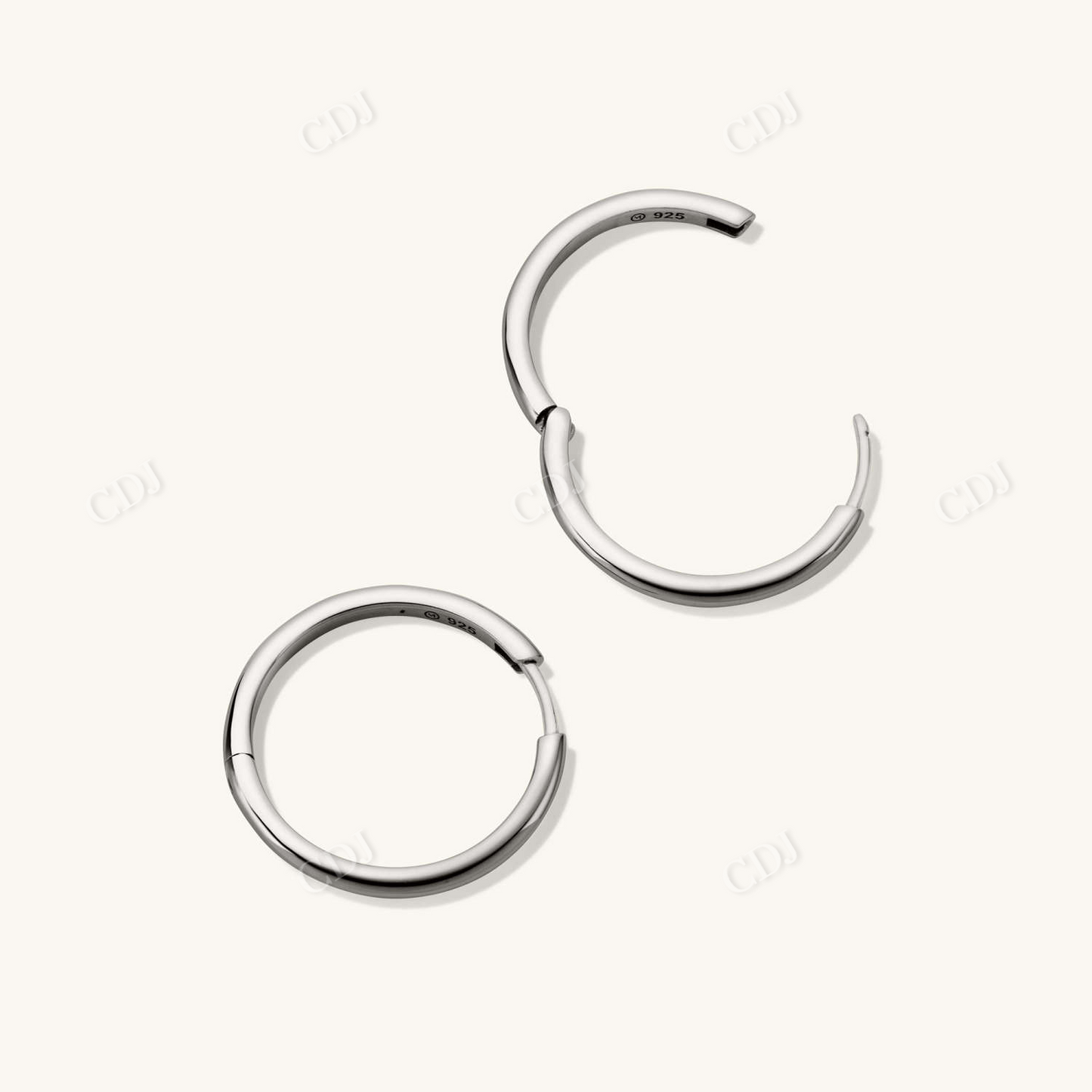 Tiny Bold Round Hoops  customdiamjewel   