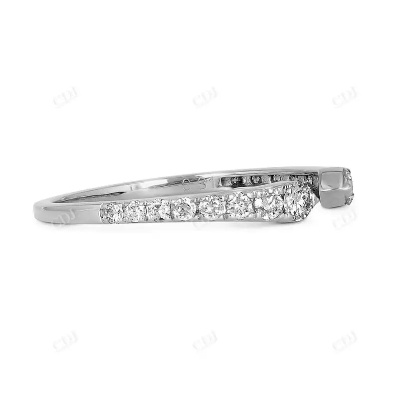 0.18CTW Natural Diamond Round Cut Open Shank Band  customdiamjewel   