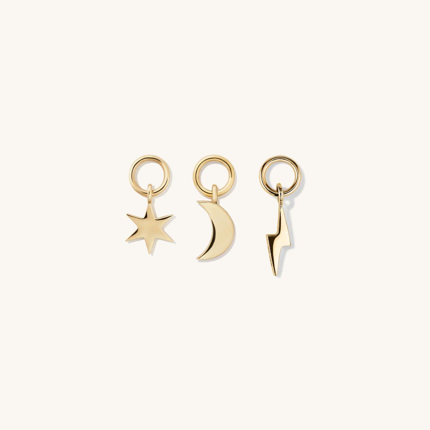 Single Lighting Bolt 14K Solid Gold Hoops Earrings  customdiamjewel   