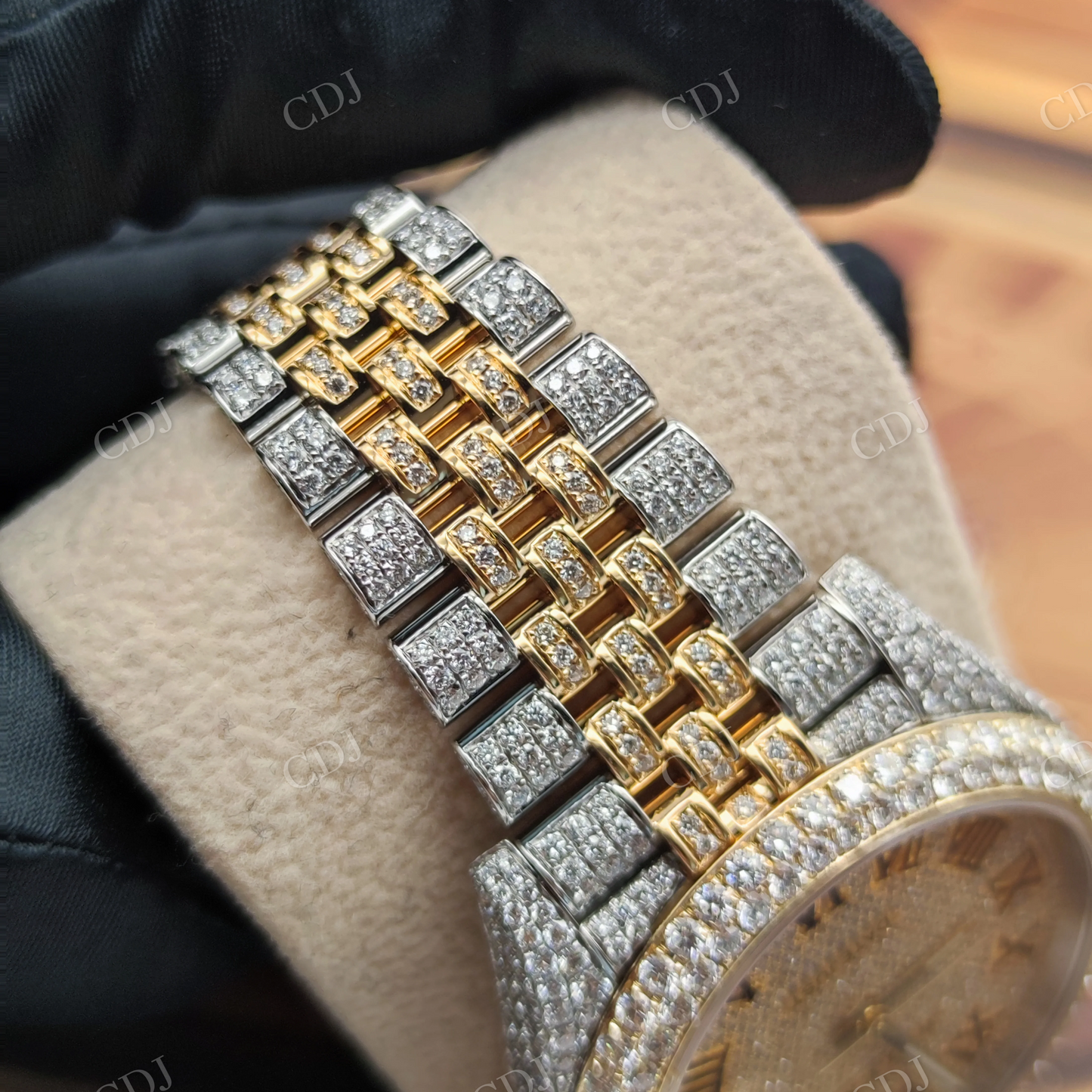 41 MM Custom Men's Rolex Diamond Watch  customdiamjewel   