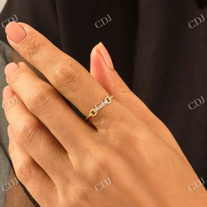 0.04CTW Lab Grown Diamond Dainty Twist Rope Wedding Band  customdiamjewel   