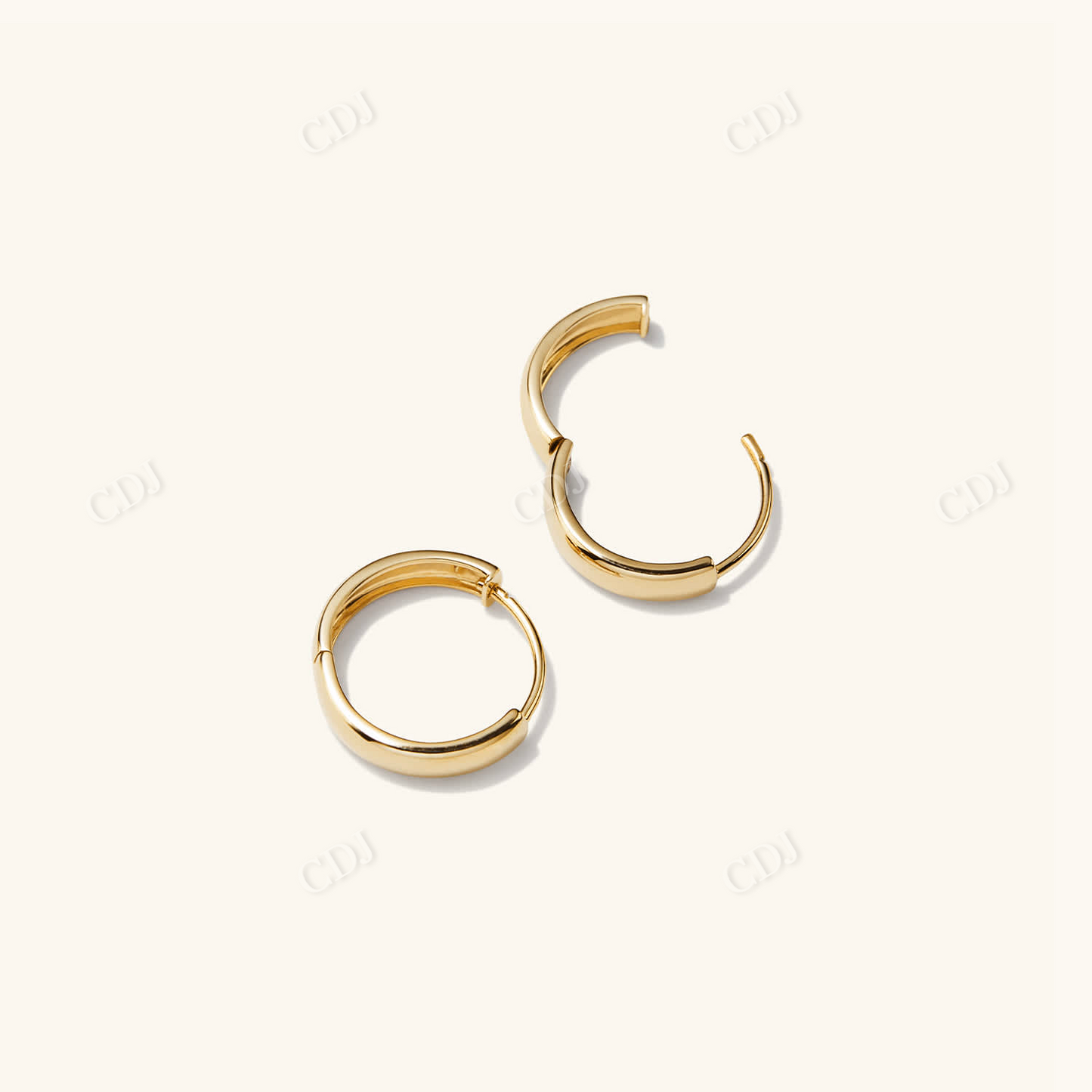 Dome Bold Small Hoops  customdiamjewel   