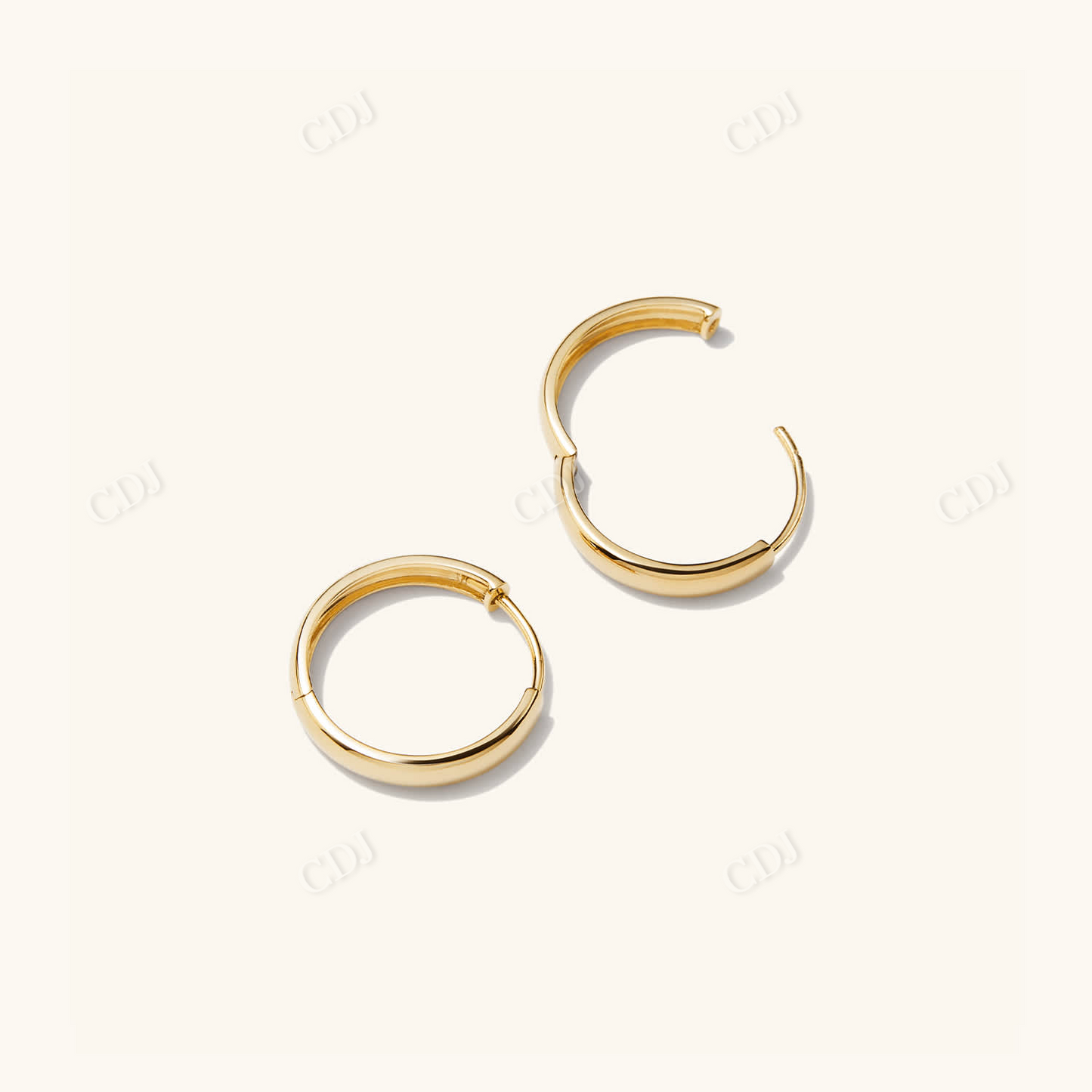 Dome Bold Medium Hoop Earrings  customdiamjewel   