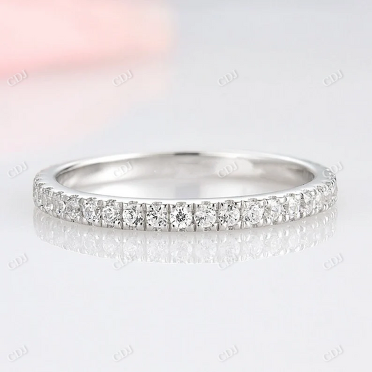 1.70MM Delicate Lab Grown Diamond Wedding Band  customdiamjewel 10KT White Gold VVS-EF