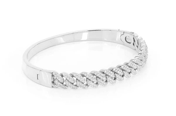 High Quality Diamond Cuban Bangle Bracelet  customdiamjewel   