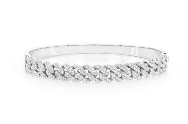 High Quality Diamond Cuban Bangle Bracelet  customdiamjewel   