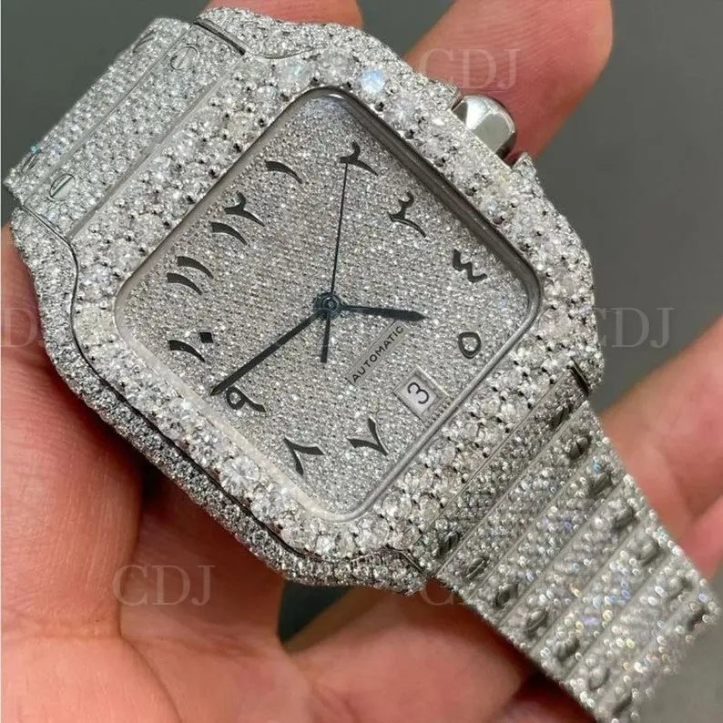 Hip Hop Diamond Fashion Luxury Quartz Watch (23 To 26 Carat)  customdiamjewel   