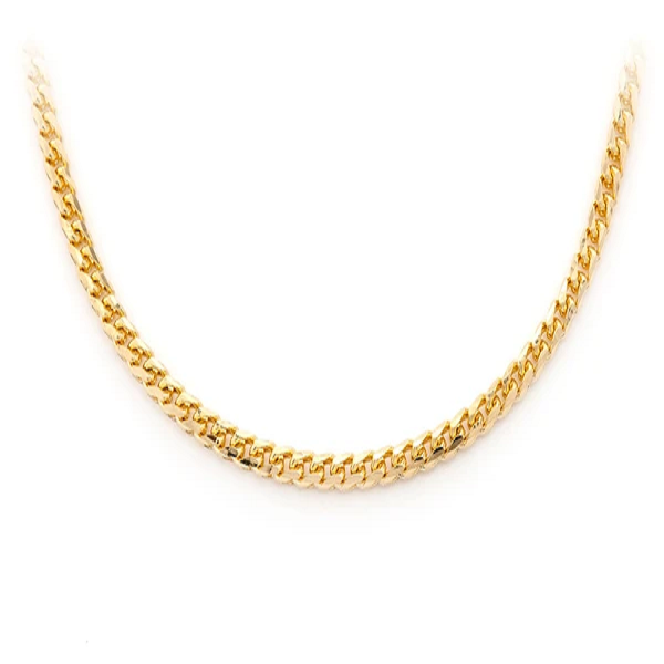 Gold Plated Franco 14K Chain Necklace  customdiamjewel   