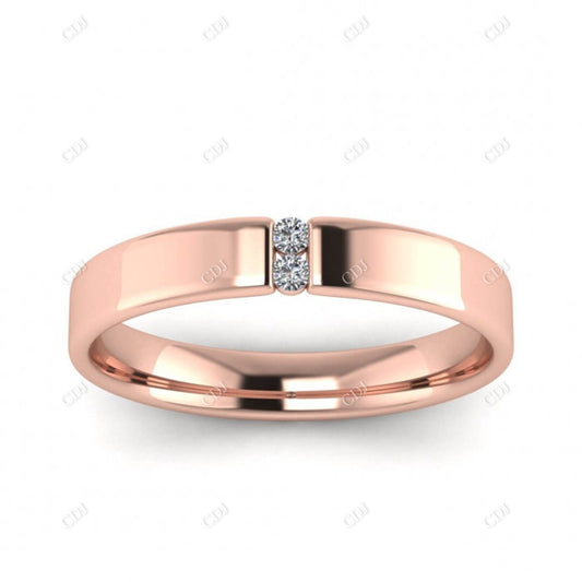 0.0254CTW Natural Diamond Stackable 14k Rose Gold Band  customdiamjewel 10 KT Rose Gold VVS-EF