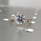 2.0CT Round Cut Moissanite Stacking Engagement Ring  customdiamjewel 10KT Rose Gold VVS-EF