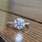 2.0CT Round Cut Moissanite Stacking Engagement Ring  customdiamjewel   