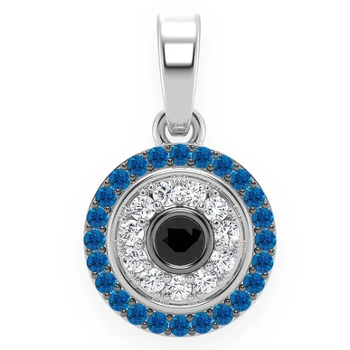 0.25CTW Round Evil Eye Diamond Pendant  customdiamjewel   