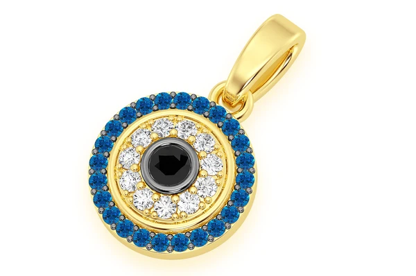 0.25CTW Round Evil Eye Diamond Pendant  customdiamjewel   