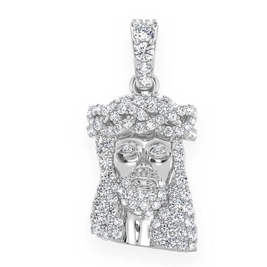 0.33CTW Jesus Round Diamond Hip Hop Pendant  customdiamjewel   