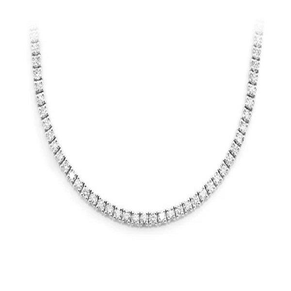 Prong Set Diamond Fully Iced Tennis Necklace  customdiamjewel   