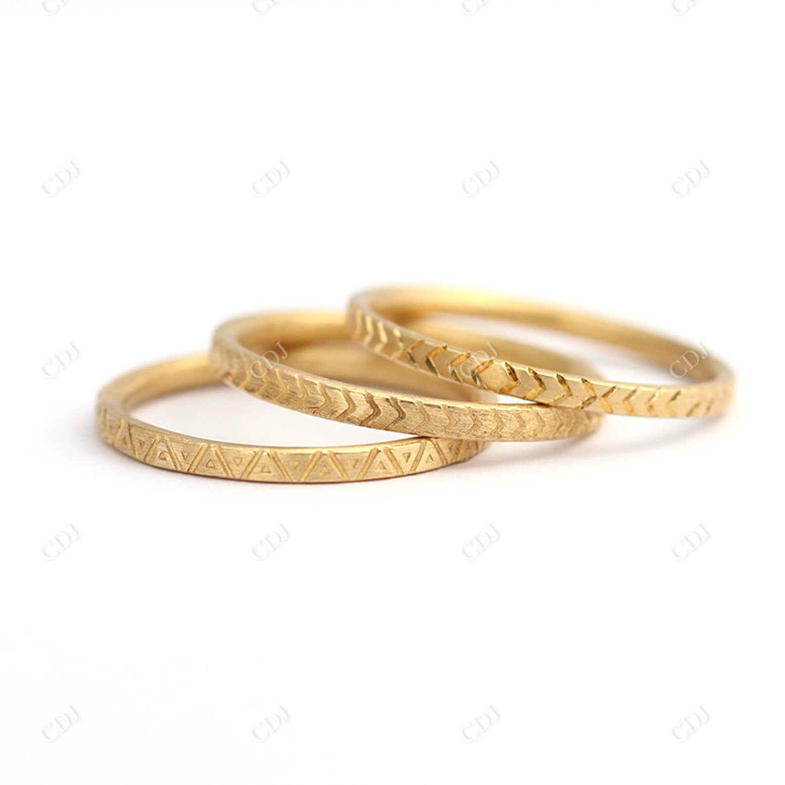 Dainty Engraved Solid Gold Wedding Band  customdiamjewel   
