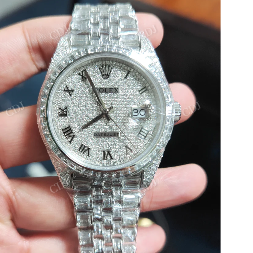 Customized Rolex Hip Hop Diamond Watch  customdiamjewel   