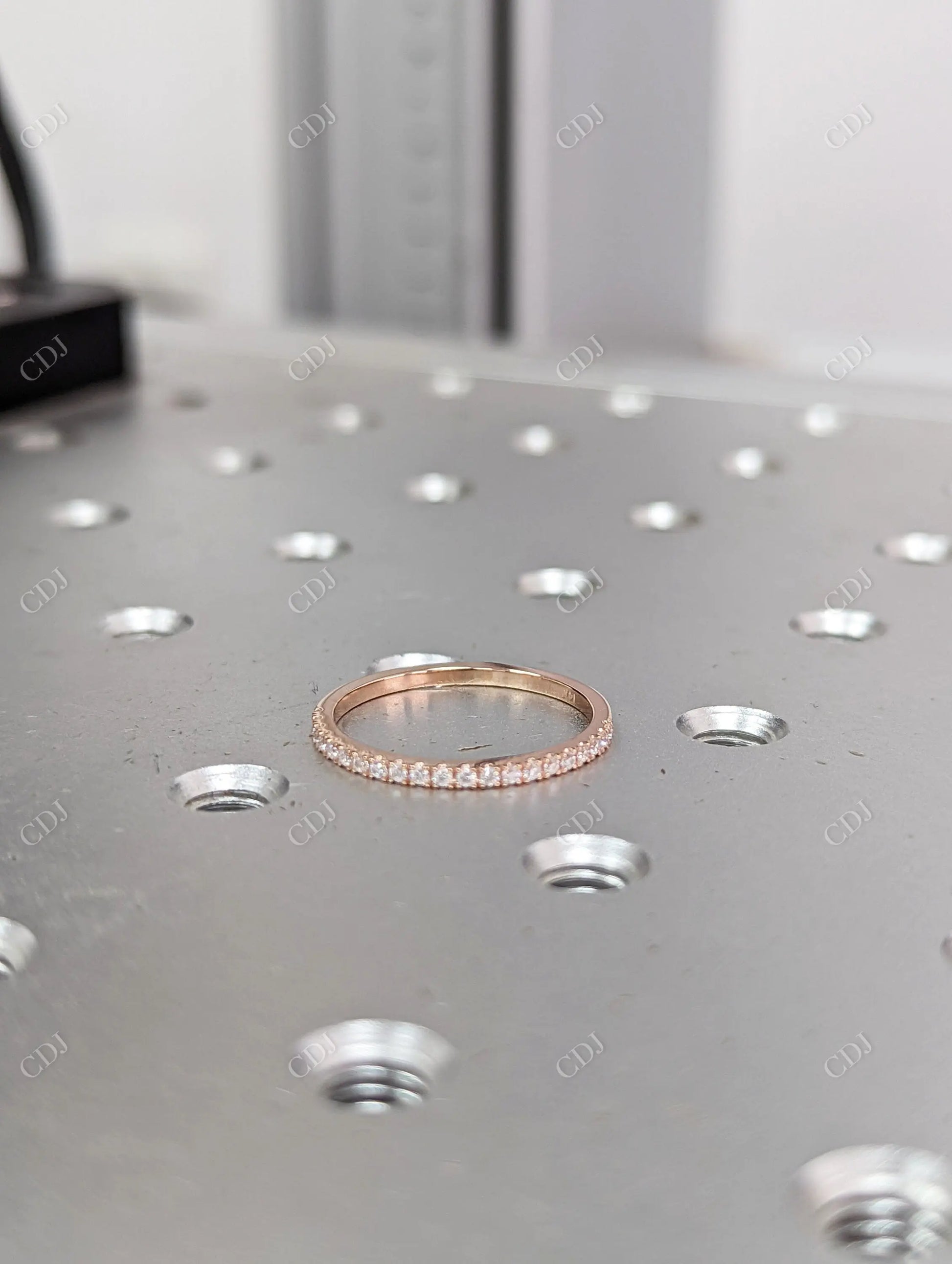 0.18CT Round Pave Lab Grown Diamond Wedding Band  customdiamjewel   