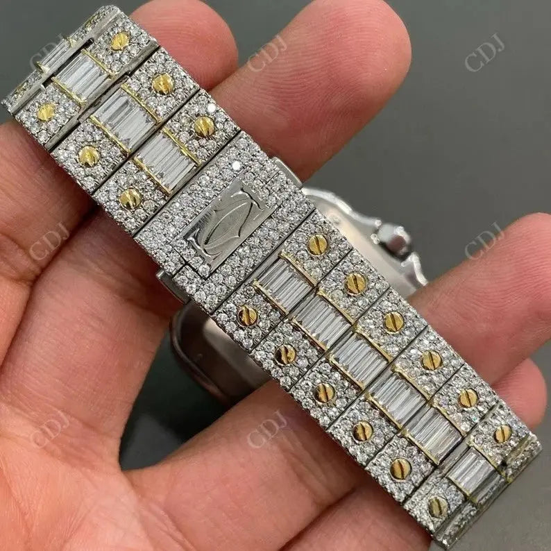 Full Diamond Automatic Mechanical Cartier Watch  customdiamjewel   